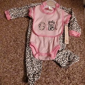 Pink Leopard Baby Infant Clothes